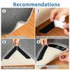 Carpet Non-slip Sticker Reusable Washable Anti Curling Carpet Patch Fixed Stickers Floor Rug Mat Tape Gripper Corner Mat