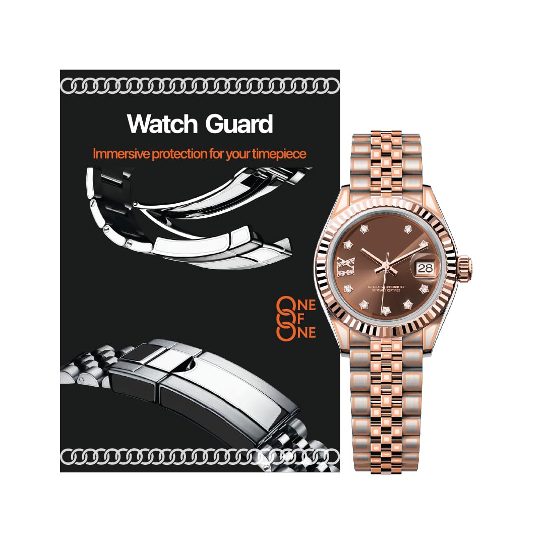 

ONE OF ONE Watch Guard - Full Protective Film for Rolex Watches - 360-Degree Protection (LADY Datejust 28mm, Jubilee Band)