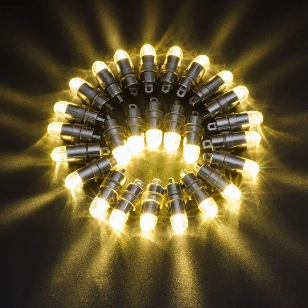 10Pcs Warm White Mini LED Bulb Battery Operated Wedding Party Christmas Decor Lantern Innner Lamp with Hanging Hooks
