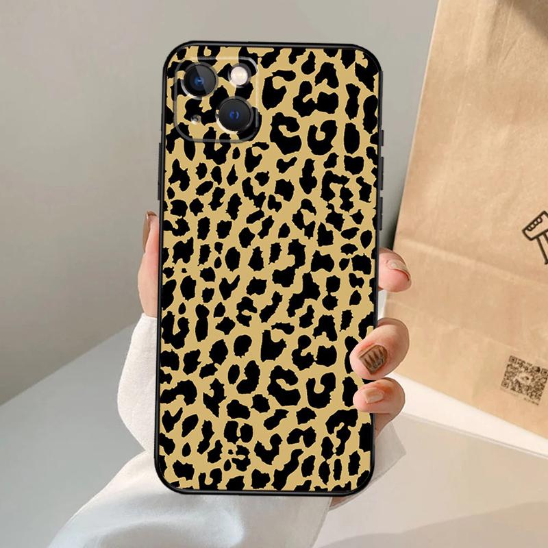 Tan Leopard Phone Case For IPhone 18 17 Air 16 15 14 13 11 12 Pro Max 13 12 Mini 15 16 Plus 16e Cover Coque