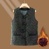Plus Velvet Autumn/Winter Vest for Middle-Aged & Elderly Women - Button-Up, Grandma, Warm, Thicker Design