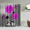 Pink Sunflower Shower Curtain Set Plant Bathroom Decor Home Bathroom Curtain Bathroom Curtain With Hook Cortina De La Ducha