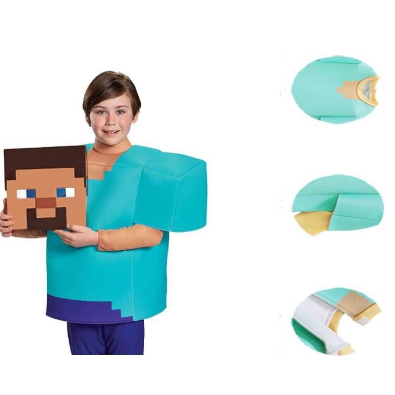 Halloween Minecraft Cos Performance Costume Childrens Costume Threepiece Set