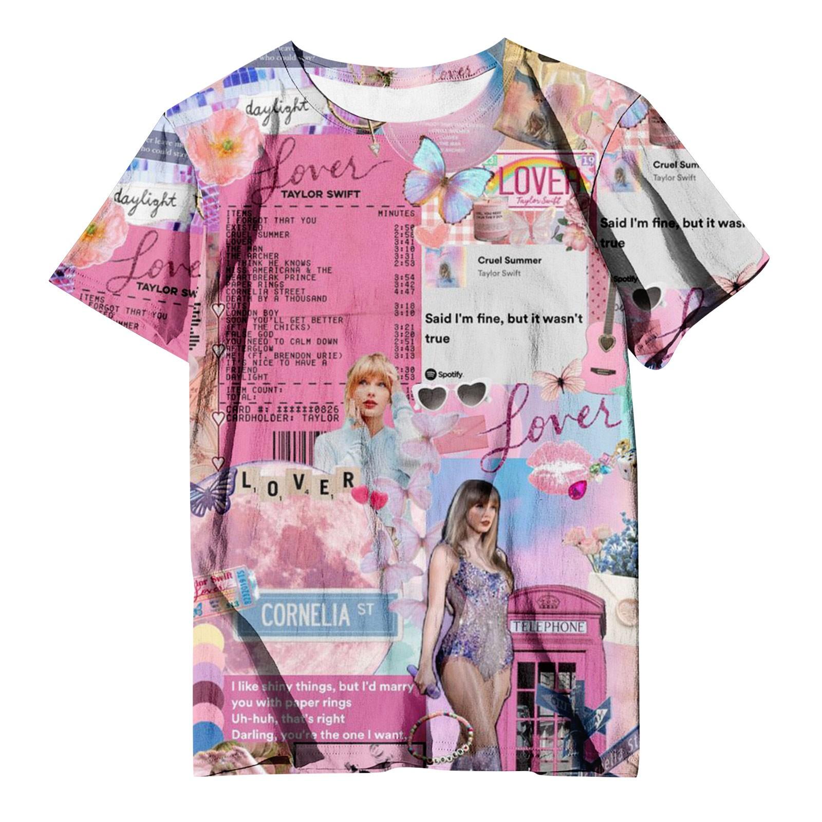 

Женская летняя повседневная футболка с коротким рукавом и круглым вырезом, топ с принтом L