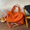 Polka Dot Bow Print Duffle Bag with Sturdy Top Handle Crossbody Strap Large Capacity Weekender Travel Tote