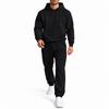Men's Fall Winter Hooded Pullover Sweatshirt Set for Casual Wear