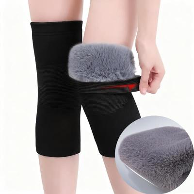 Kaninchenfell Warme Plüsch Knieschoner Dicke Plüsch Beinwärmer Ärmel Winter Knieschoner Warme Stütze Kalte Beine Arthritis Knieschoner