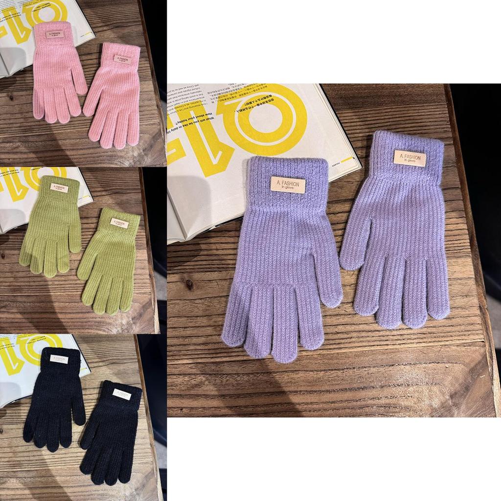 Winter Knit Touchscreen Gloves For Women With Thick Fleece Linings For Cold Weather