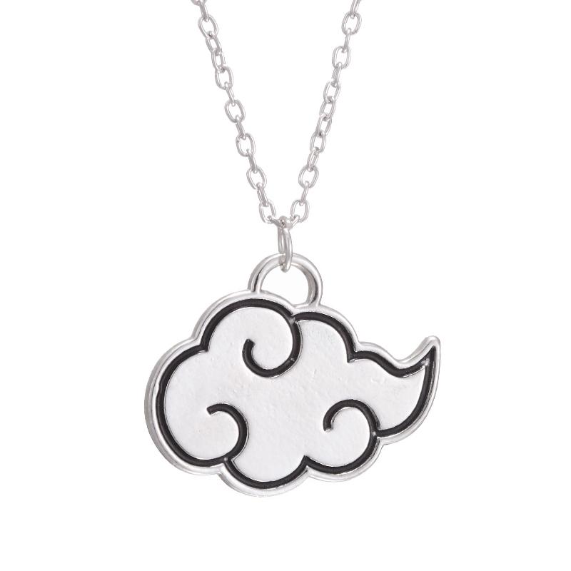 Hot Japanese Anime Cosplay Akatsuki Organization Red Cloud Sign Metal Unisex Pendant Trendy Jewelry Women Men Necklace
