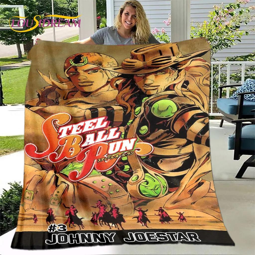 Jojo's Bizarre Adventure Anime Soft Plush Blanket,Flannel Blanket Throw Blanket for Living Room Bedroom Bed Sofa Picnic Cover