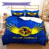 Club America Pattern Bedding,Quilt Set Quilt Cover Pillowcase Home Birthday Gift(1 * Duvet Cover + 2 * Pillowcase, Without Core)