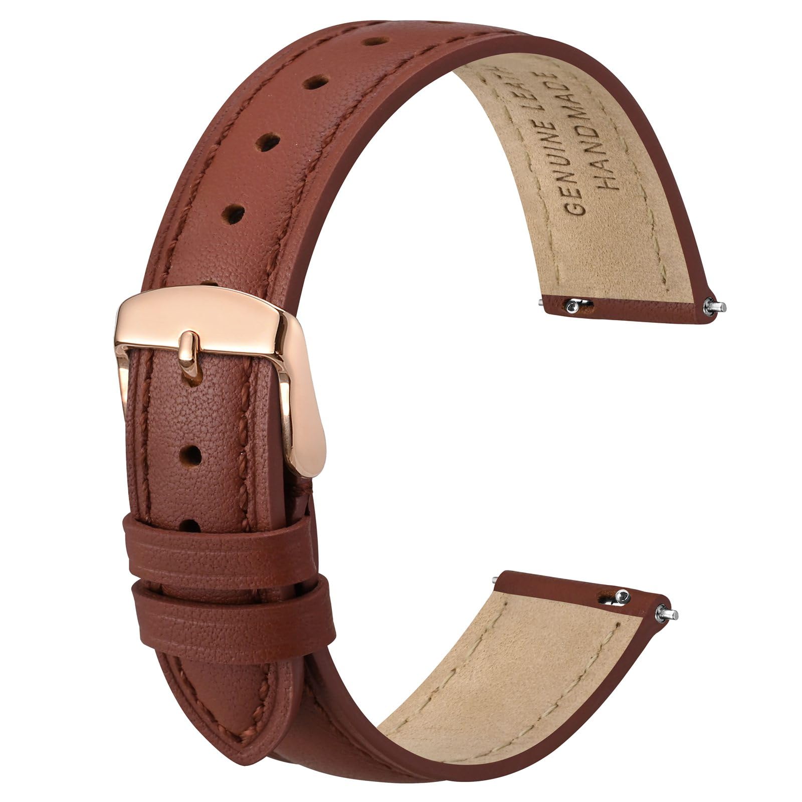 

[Anbeer] Leather Watch Strap Quick Release Elegant Watch Band Red for Women 12mm 14mm 20 mm