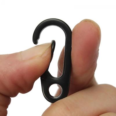 Pair EDC Clip Keychain Spring Buckle Keyring Stainless Steel Carabiner Split Ring