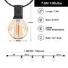 65FT Outdoor Connectable LED String Light E12 Base G40 IP44 Waterproof Dimmable Garland Garden Wedding Fairy lights Home Decor