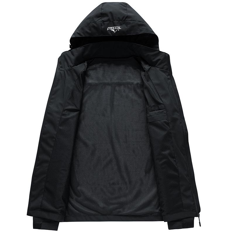 Chaqueta Casual Nueva de Primavera y Otoño para Hombre Chaqueta Azul con Capucha para Hombre Ropa de Hombre