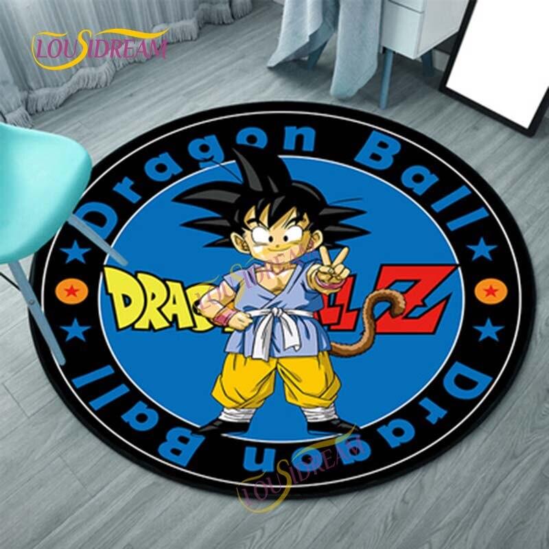 Kulatý kreslený japonský prvek domácí umění měkký protiskluzový koberec počítačová židle dětská herní podložka podlahová rohož dekorativní koberec