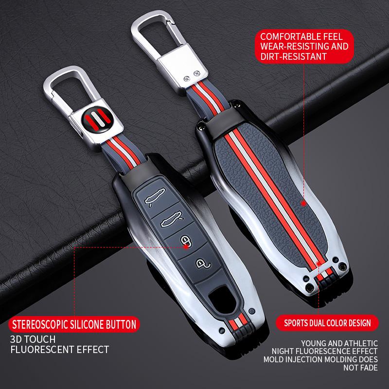 Obudowa kluczyka samochodowego ze stopu cynku Shell Fob do Porsche New Cayenne Panamera 911 992 Taycan Car Protect Interior Accessories