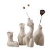 Nordic White Ceramic Human Body Art Vase - Decorative Sculpture for Home