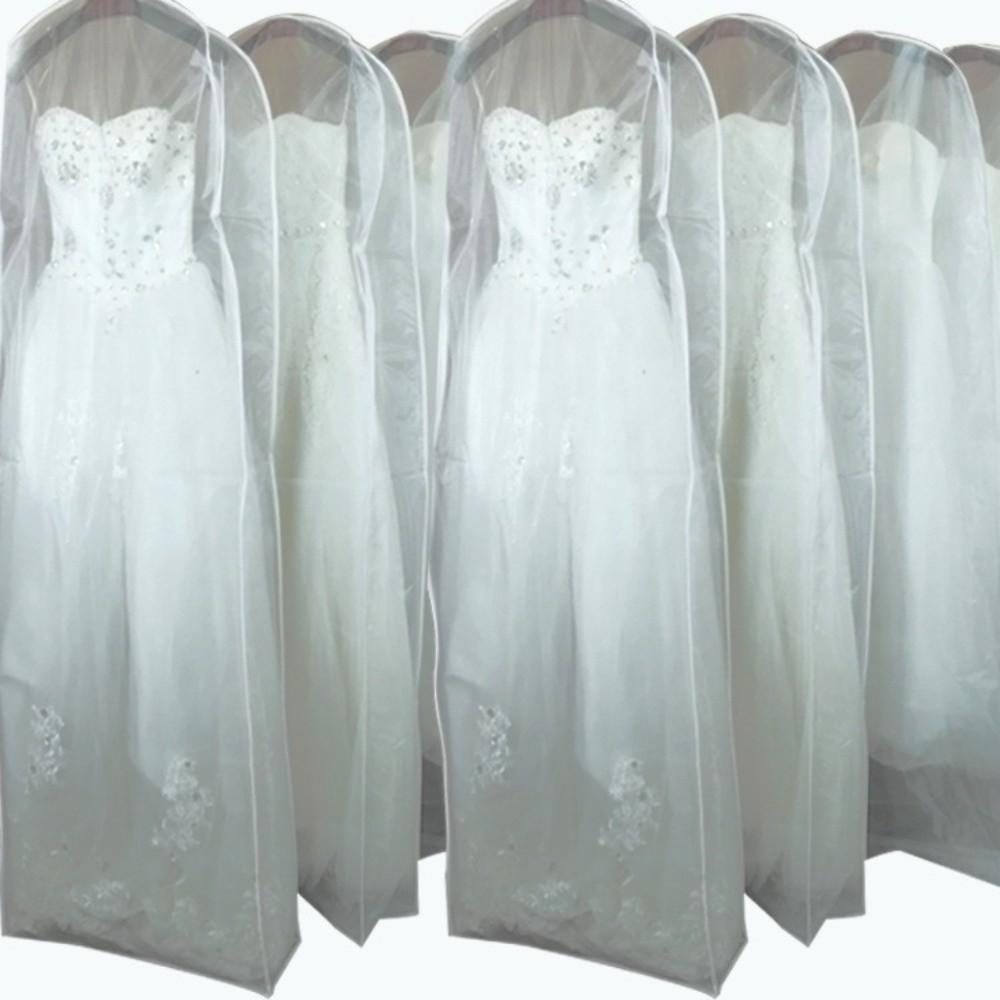 Klarer Brautkleid-Kleiderschutz, verschleißfest, universell, staubdicht, wiederverwendbar, Aufbewahrungstaschen für Brautkleider, Kleiderschrank