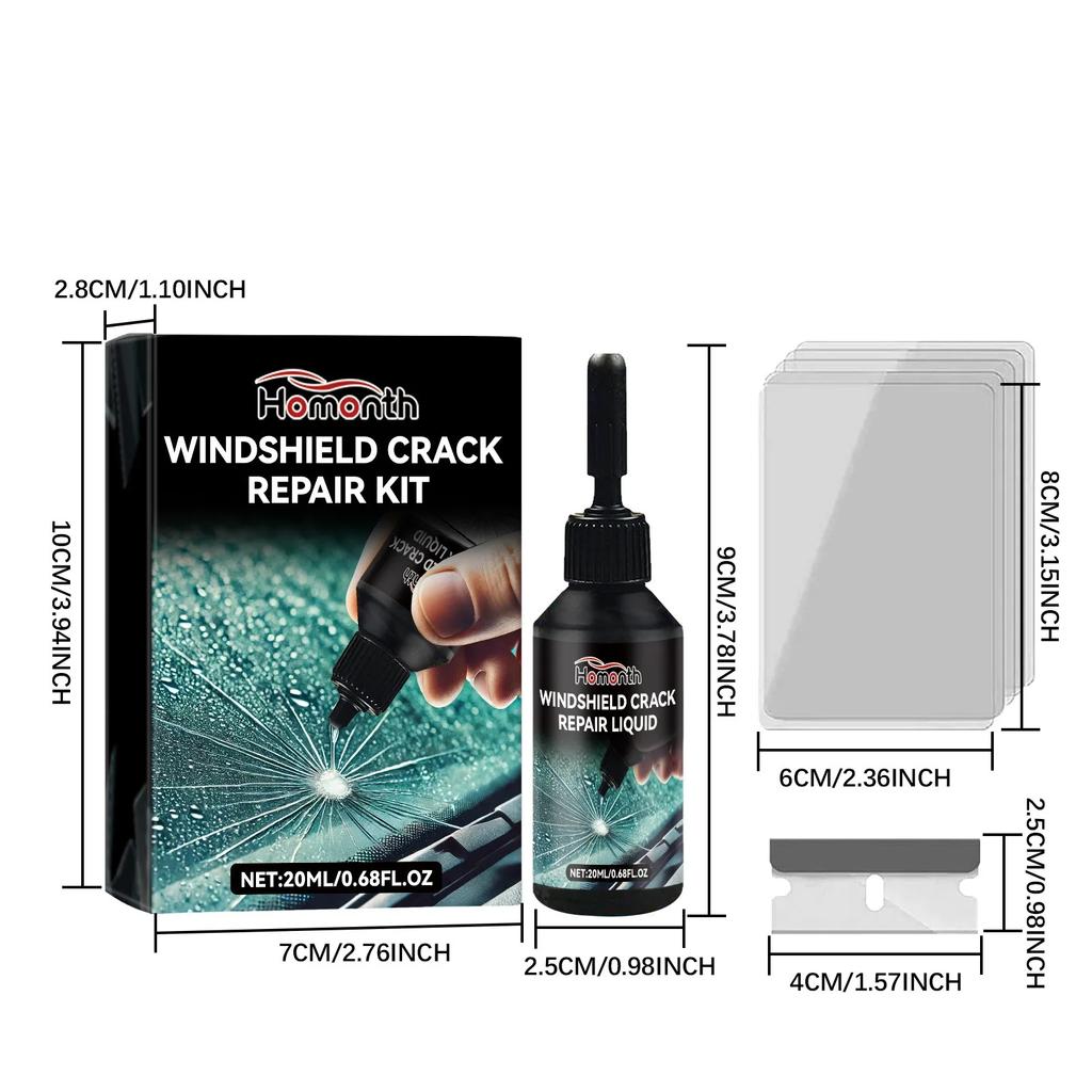 20ML Car Windshield Repair Kit for Scratches Cracks and Chips Glass Repair Environmentally Friendly Vehicle Windows Fix Tools