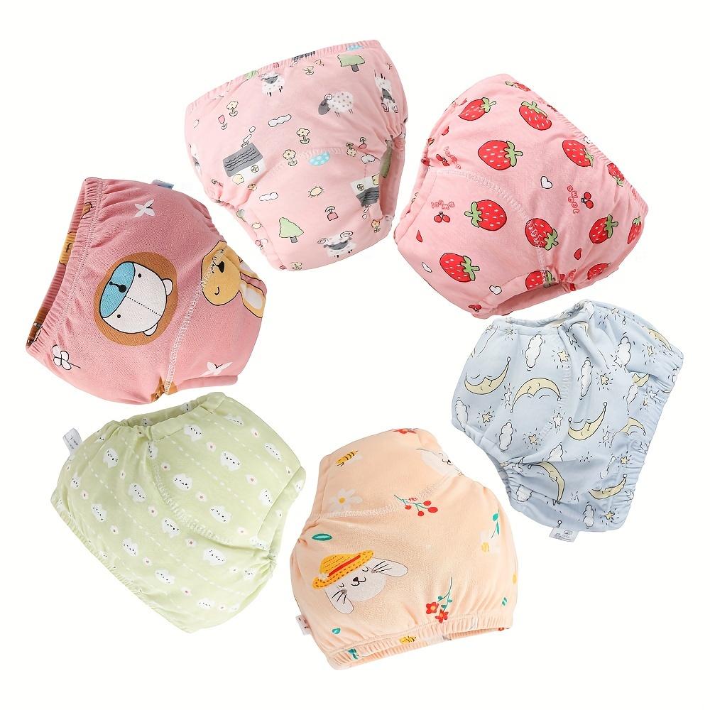 

6pcs Leakproof Soft Cotton Potty Training Pants for Boys Girls 0-3 Years Durable Washable Underwear with Extra Padding Gift M