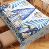 Polyester-Tischdecke mit Wellenmuster - Dekorative Tischabdeckung für das Esszimmer, Stilvolle Tischdekoration für Zuhause & Party