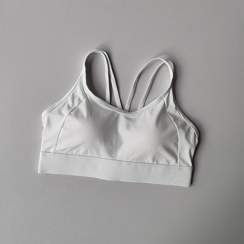 Light Blue Wireless High Support Cross Back Sports Bra