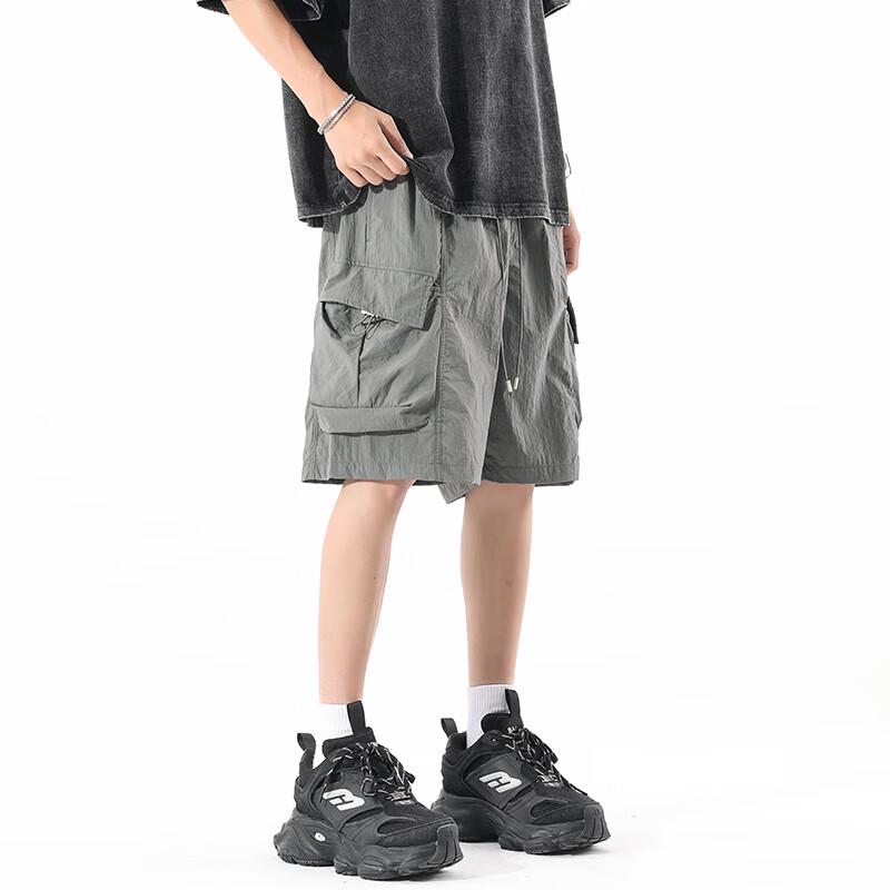 Men's Ice Silk Multi-Pocket Outdoor Casual Shorts
