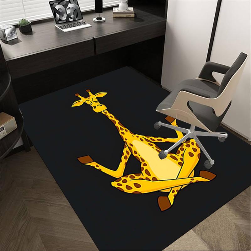 

1PC Giraffe Meditation Non-Slip Floor Carpet Compatible for Office&Living Room&Bedroom&Dining room - Flat-Weave Machine-W321 60cm by 90cm