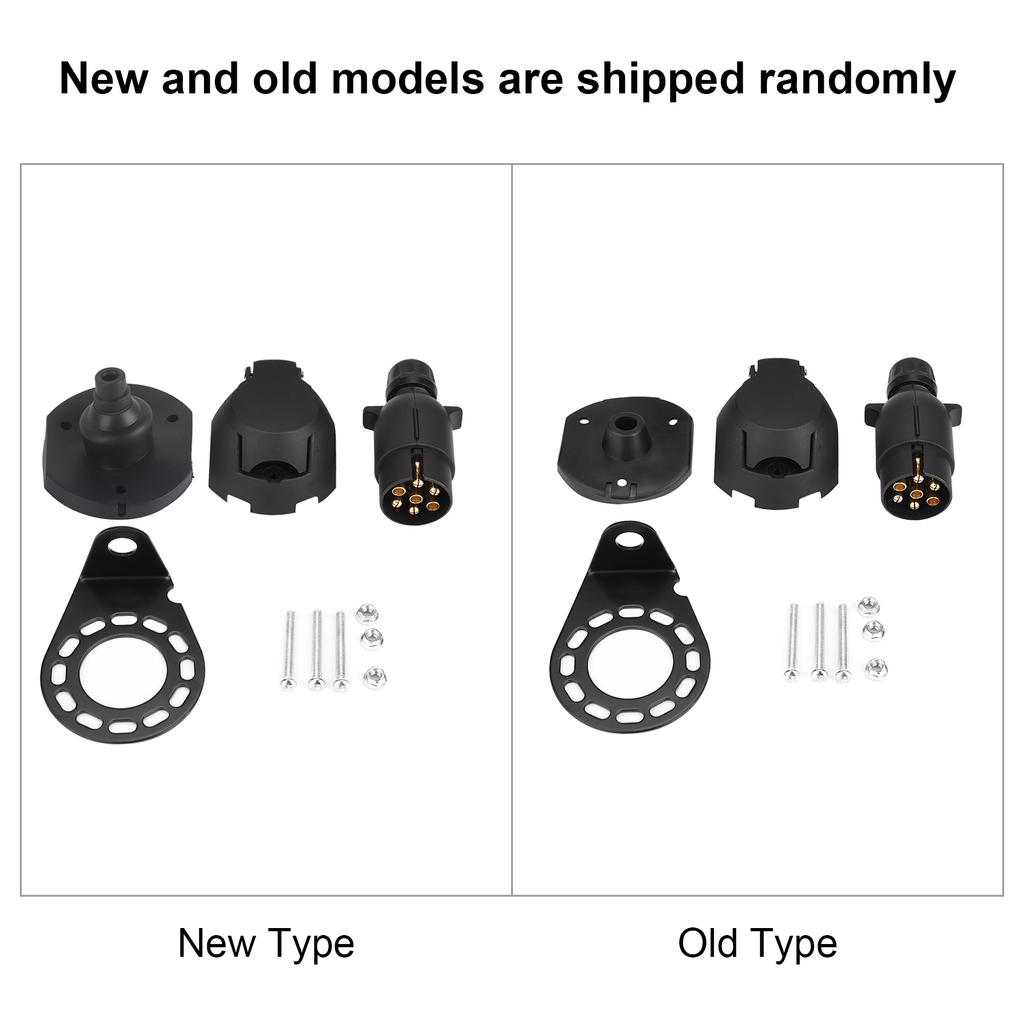 12N 7Pin Trailer Plug Socket Connector Adapter Bracket for Trailer Caravan Towing Towbar Trailer Socket