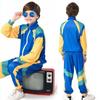 Set da 3 Pezzi Tuta Hippie Anni '80 Festa di Carnevale Costume Hip Hop Costume Disco Anni '70 Bambini Ragazzi Ragazze