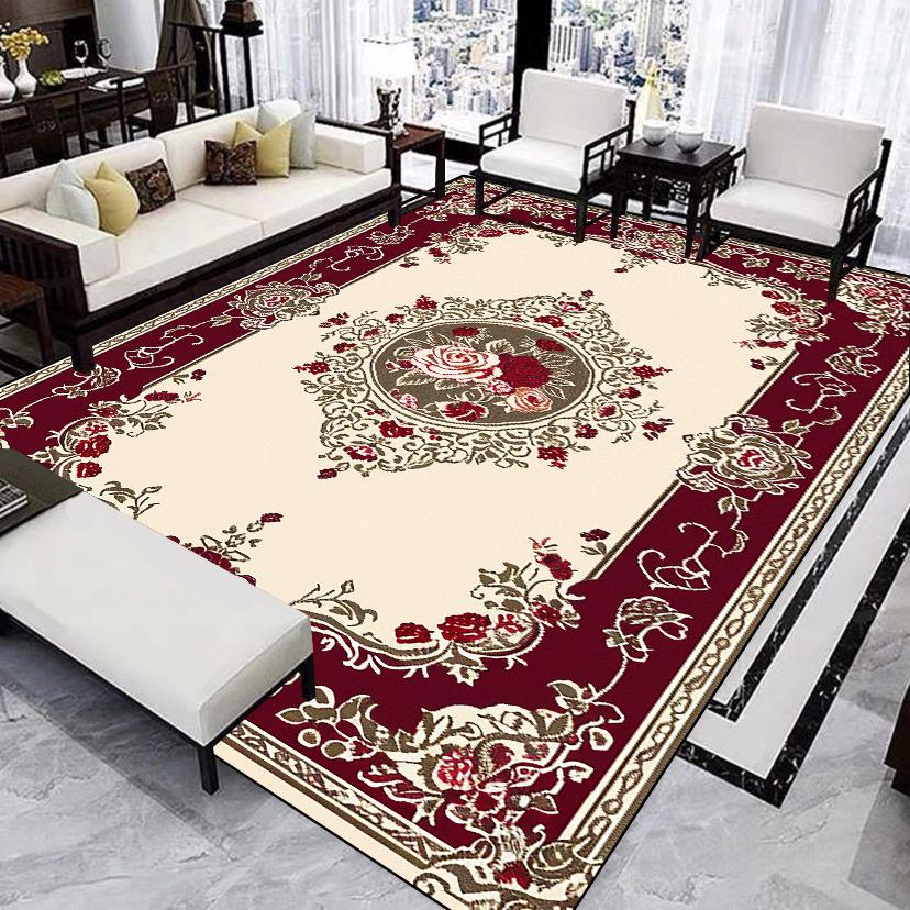 Luxury Flower Decoration Carpets Living Room European Style Rugs Home Hall Soft Floor Mat Room Decor Doorway Hallway Carpet