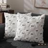 Ghost Pumpkin Plush Faux Fur Pillow Covers Soft Halloween Decor For Sofa Couch Bed Living Room White Orange Pillowcases 45x45CM