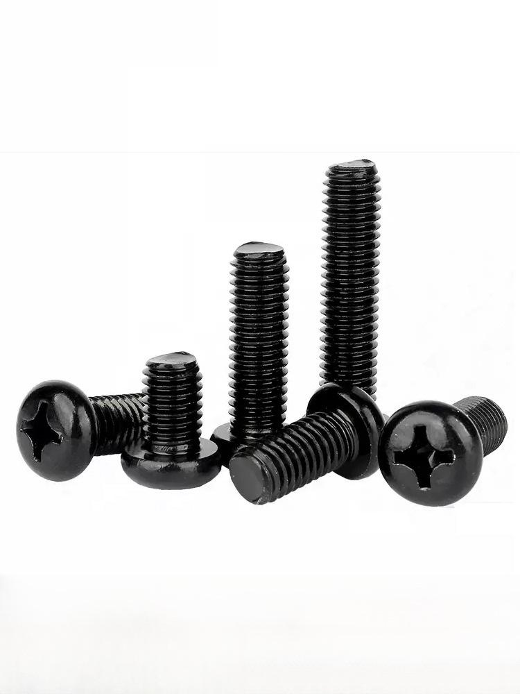 Black Zinc Plated Phillips Head Machine Screw - M2 To M8