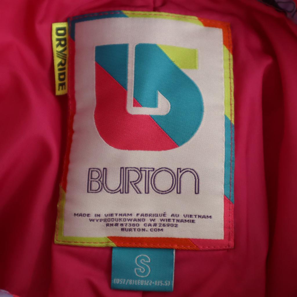Burton מכנסי מטען סנובורד S ורוד ניאון מרופדים חיצוני לילד משומש