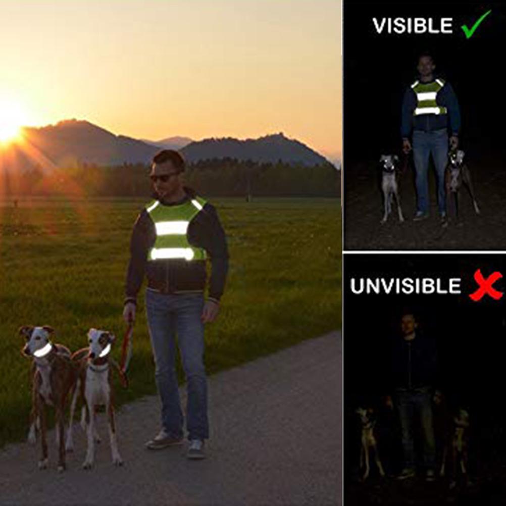 Reflective Vest with Arm Bands Running Gear Ultralight Mesh Safety Vest for Running Cycling Dog Walking Motorcycling