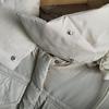 Women's Winter Solid Color Stand Collar Hooded Warm Chic Padded Jacket Coat Outwear