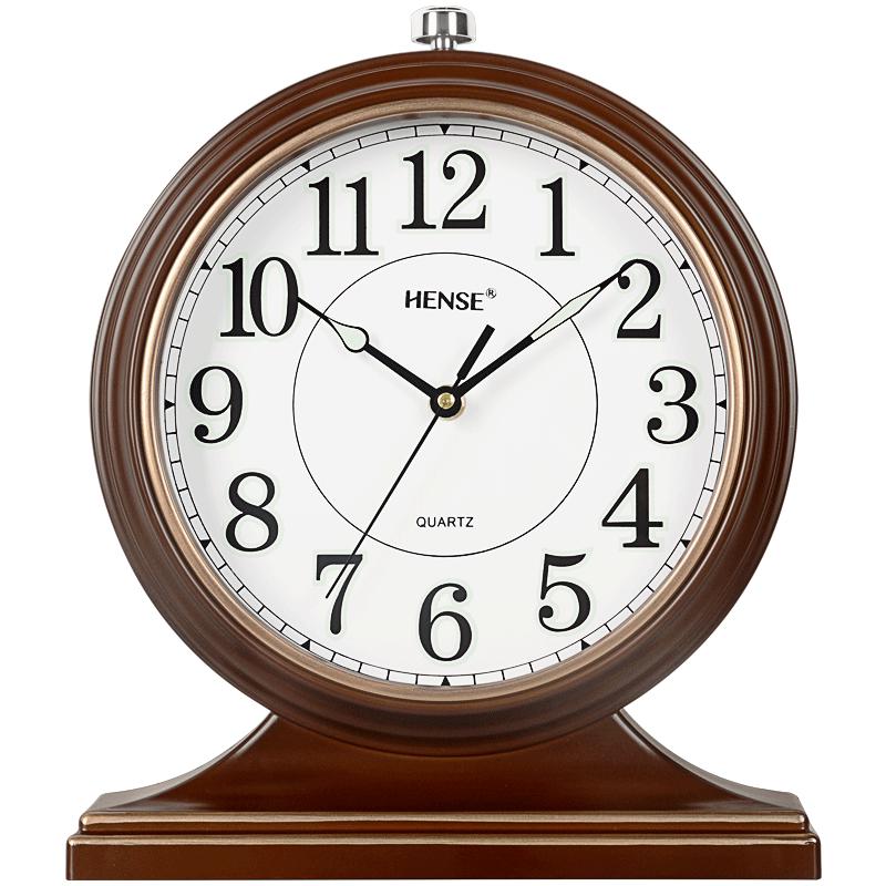 Hense Retro Quartz Table Clock with Night Light