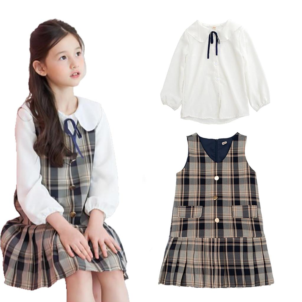 HOLRAFAN Langarm-Kleid-Set für Perfekt für Einschulung und Abschluss Einschulung und Alltag Perfekt für und Winter Größe 2-teilig Mädchen, Zeremonien,