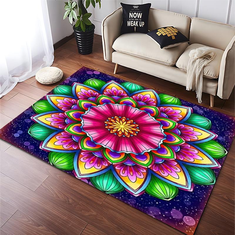 15 Size Mandala Flowers 3D Printed Carpet Rugs Living Room Bedroom Bedside Bathroom Home Decor Floor Mat Kids Room Non-slip Mat