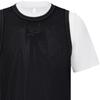 Reebok Hoop 2 In 1 Vest Color Block Knitted Short Sleeve T-Shirt Unisex Tops Black 23RCS423U001