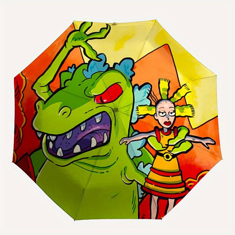 

1pc Rugrats Go Wild Automatic Umbrella - Foldable with 8 Iron Ribs, Portable for Outdoor, Gift, Outdoor Umbrell136