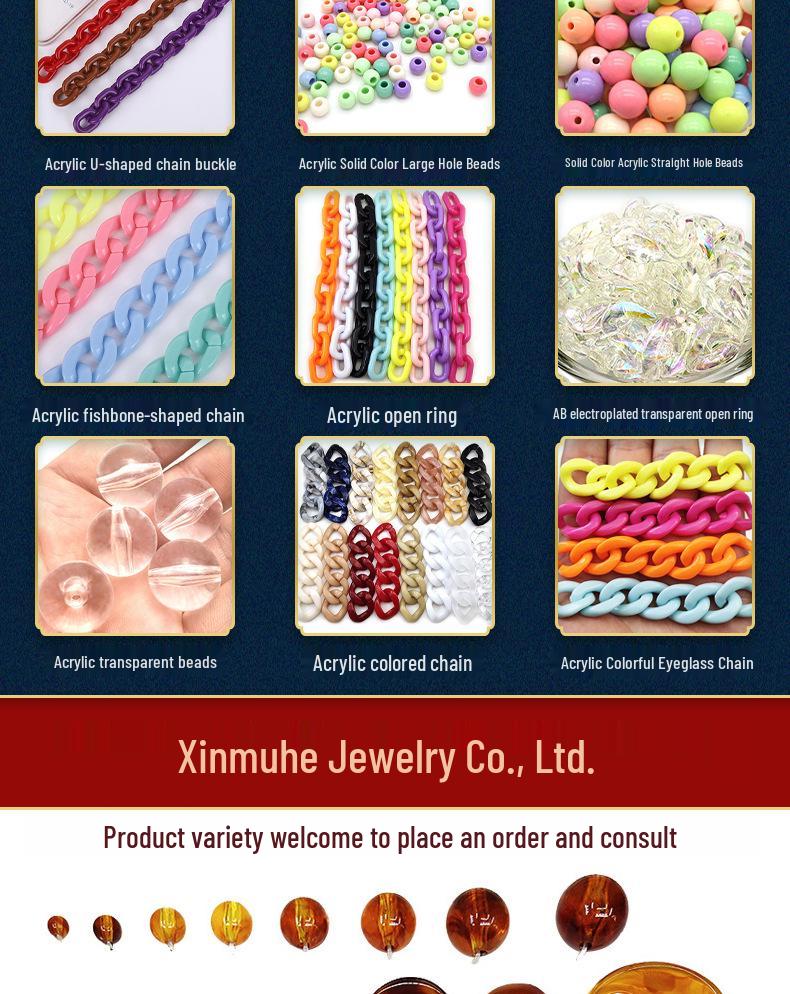 Acrylic Chain Buckle 21x35mm - DIY Jewelry Accessories & Bag Chain Material