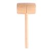 Wooden Mallet Round Head Lightweight Solid Beech Wood Hammer for Woodworking DIY Projects