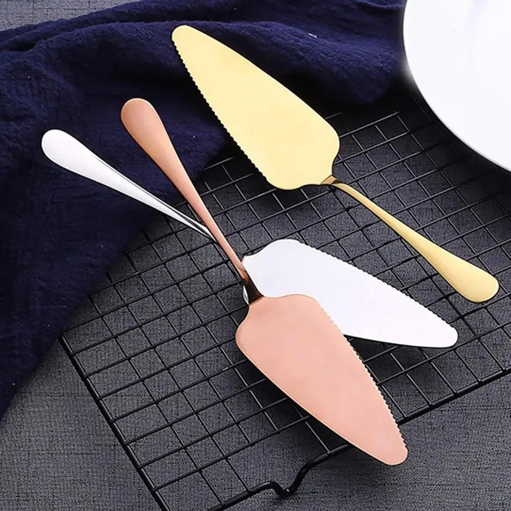 Serrated Edge Stainless Steel Cake Server Blade Cutter Pie Pizza Shovel Cake Spatula Baking Tool 1piece