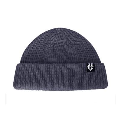 EIGHTVOLUME Ev Knit Ribbed Short Beanie (Gray)