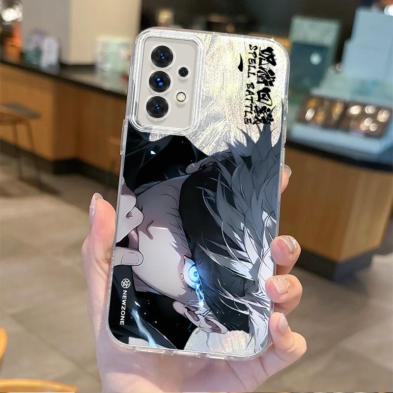 Jujutsu Kaisen Satoru Gojo Telefoonhoesje voor Samsung Galaxy S24 S23 S22 S21 Plus Ultra A73 A72 A71 A55 A54 A53 Hard Stofdicht Hoesje
