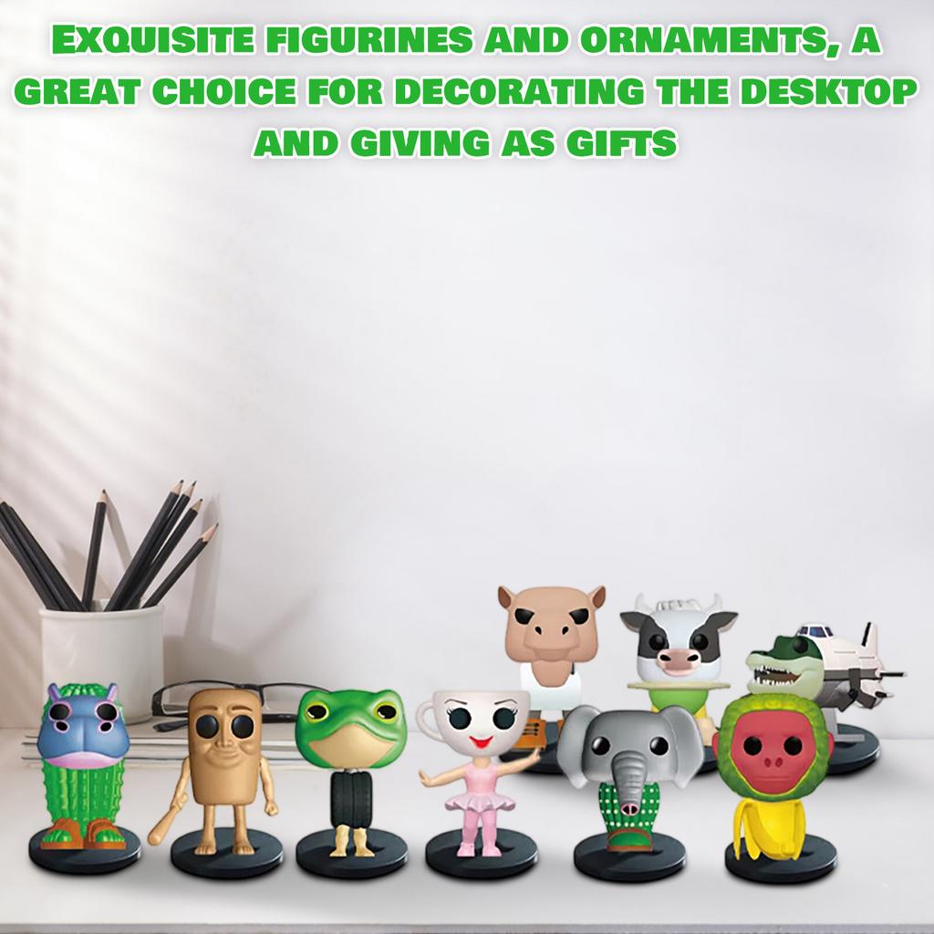 12PC Small Dolls Kit Ornaments Model Doll ABS Decoration Children's Toy Gift