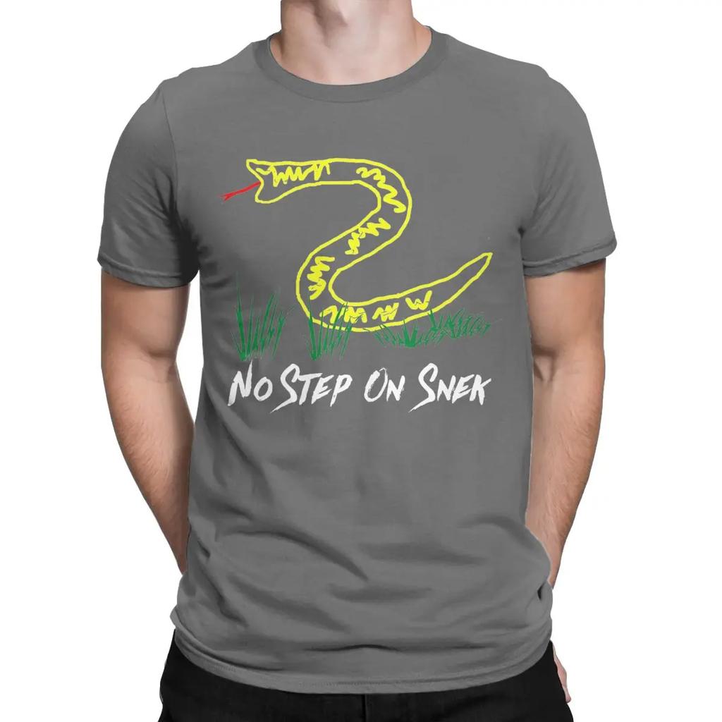 T-shirt Homme Drapeau de Gadsden No Step On Snek T-shirts Mode Manches Courtes Coton Grandes Tailles