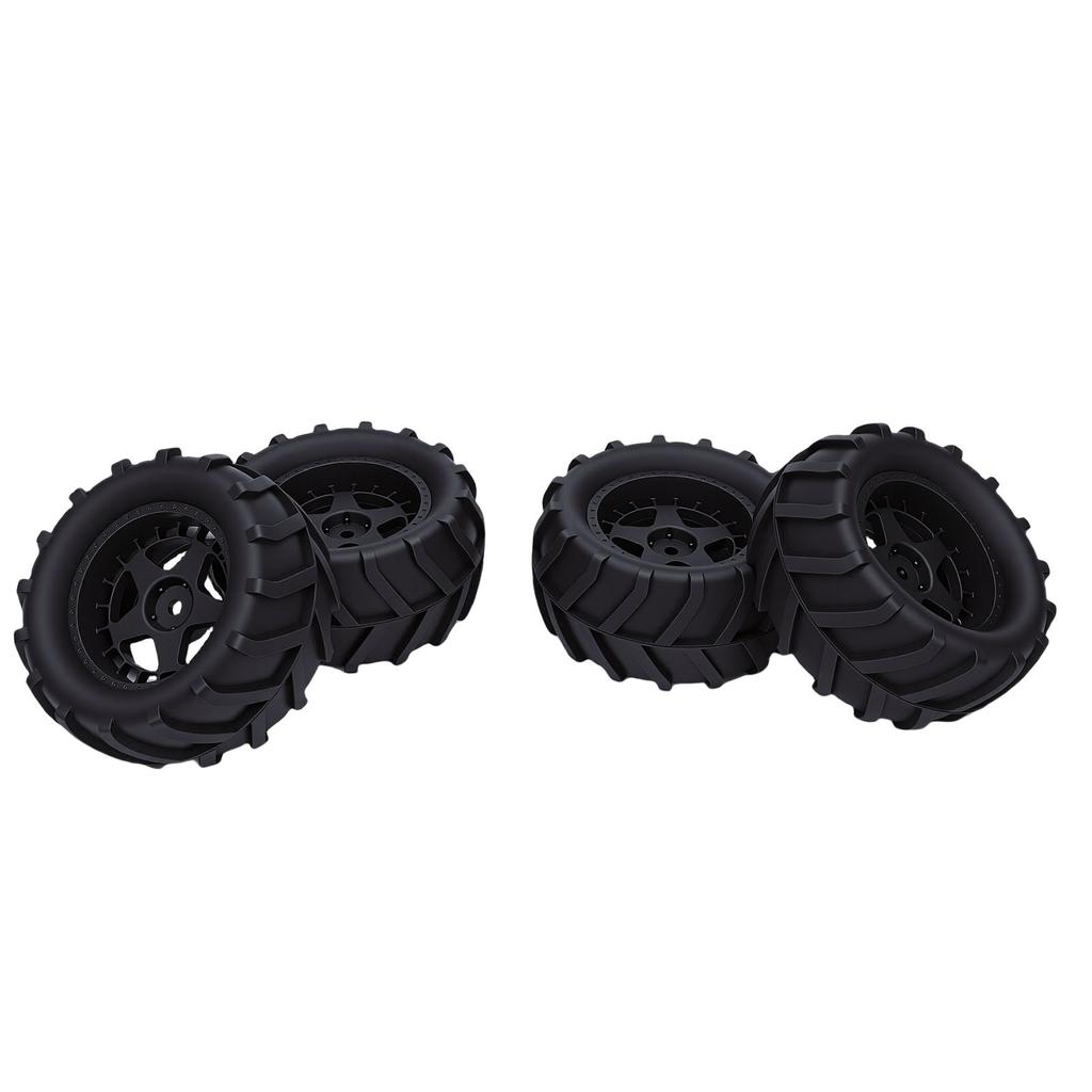 4Pcs RC Car Tires 80mm Wheels for 1 14 1 16 RC Truck with Paddles for Snow Sand Rubber Plastic